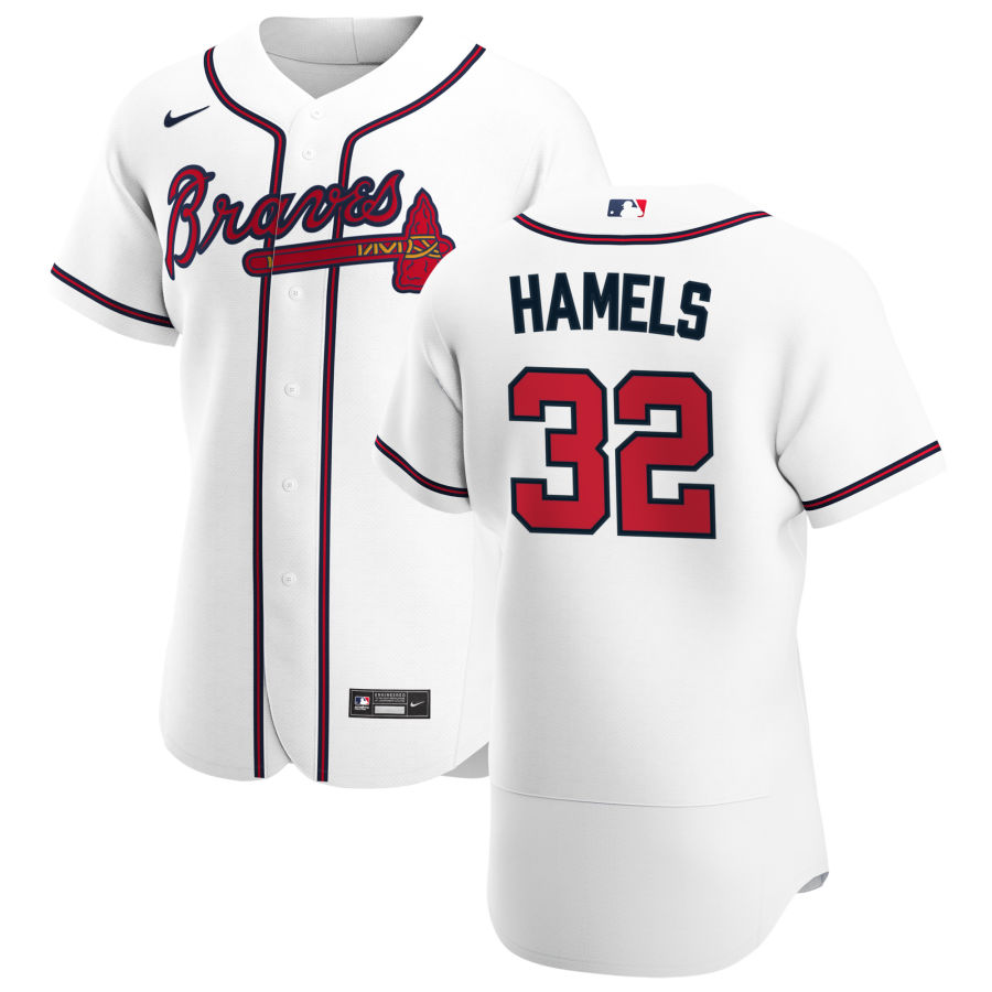 Atlanta Braves #32 Cole Hamels Men Nike White Home 2020 Authentic Player MLB Jersey->atlanta braves->MLB Jersey